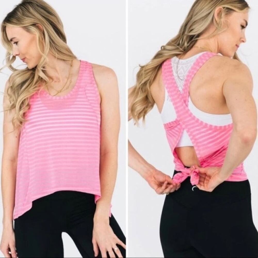 Zyia Active Pink Nimbus Split Back Tank Sz XXL NWTS
